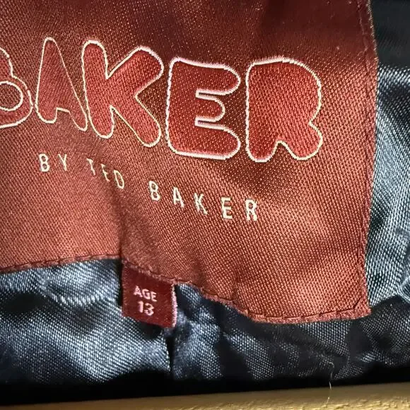 Baker by Ted Baker Navy Blue Sequin Zip Jacket Girl’s Size 13